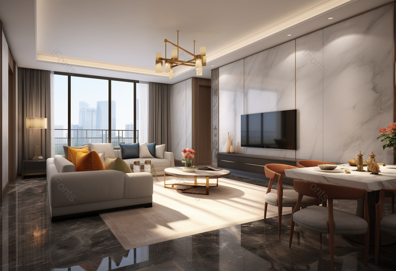 现代简约风客厅室内设计效果图,高清,摄影图,摄影图片,图片大全,摄影图免费下载